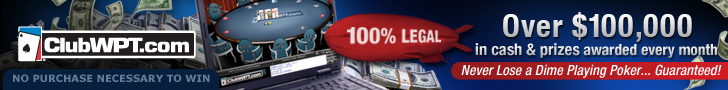 ClubWPT.com - Over $100,000 in cash & prizes awarded every month