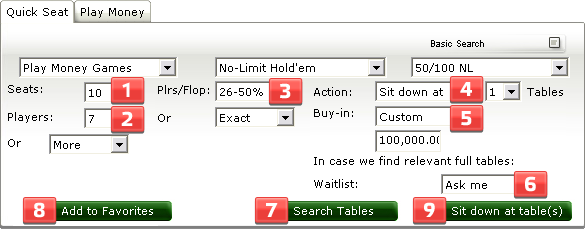 Advanced quick search box